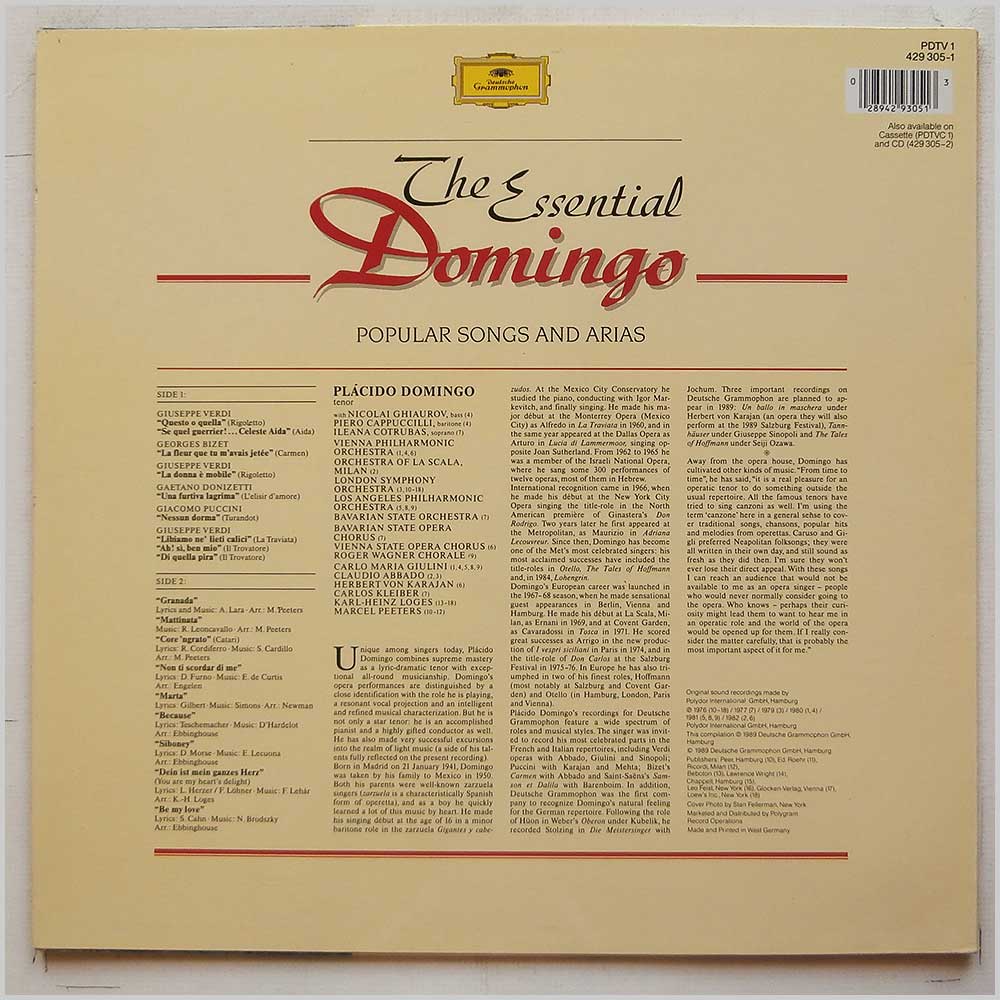 Placido Domingo - The Essential Domingo Popular Songs and Arias  (PDTV 1) 