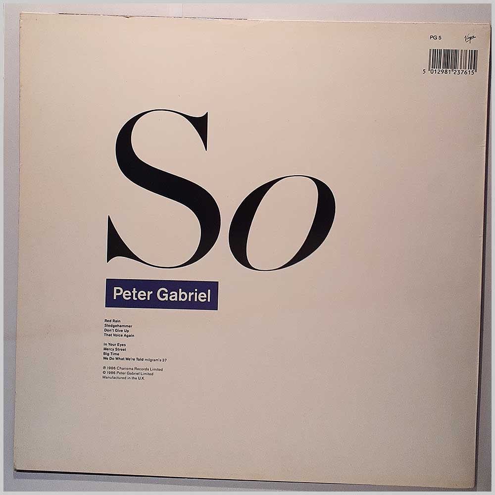 Peter Gabriel - So  (PG 5) 