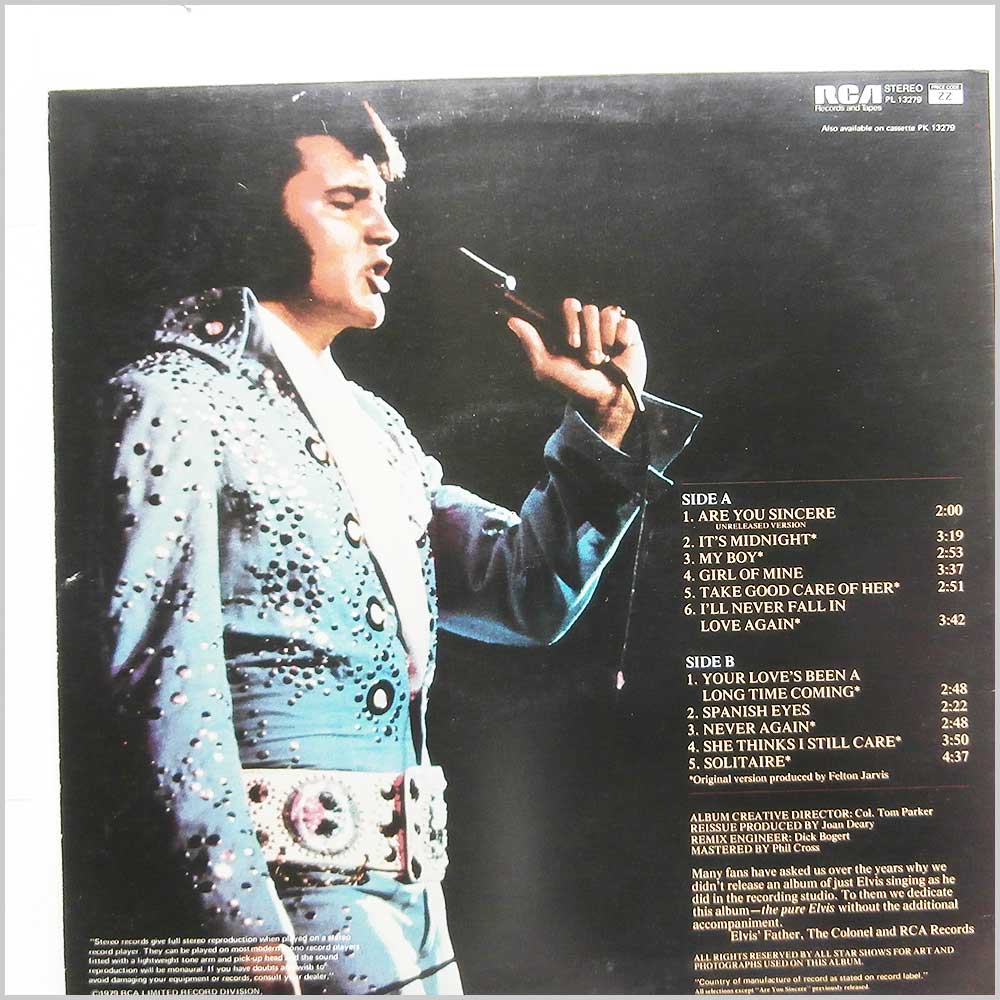 Elvis Presley - Our Memories Of Elvis  (PL 13279) 