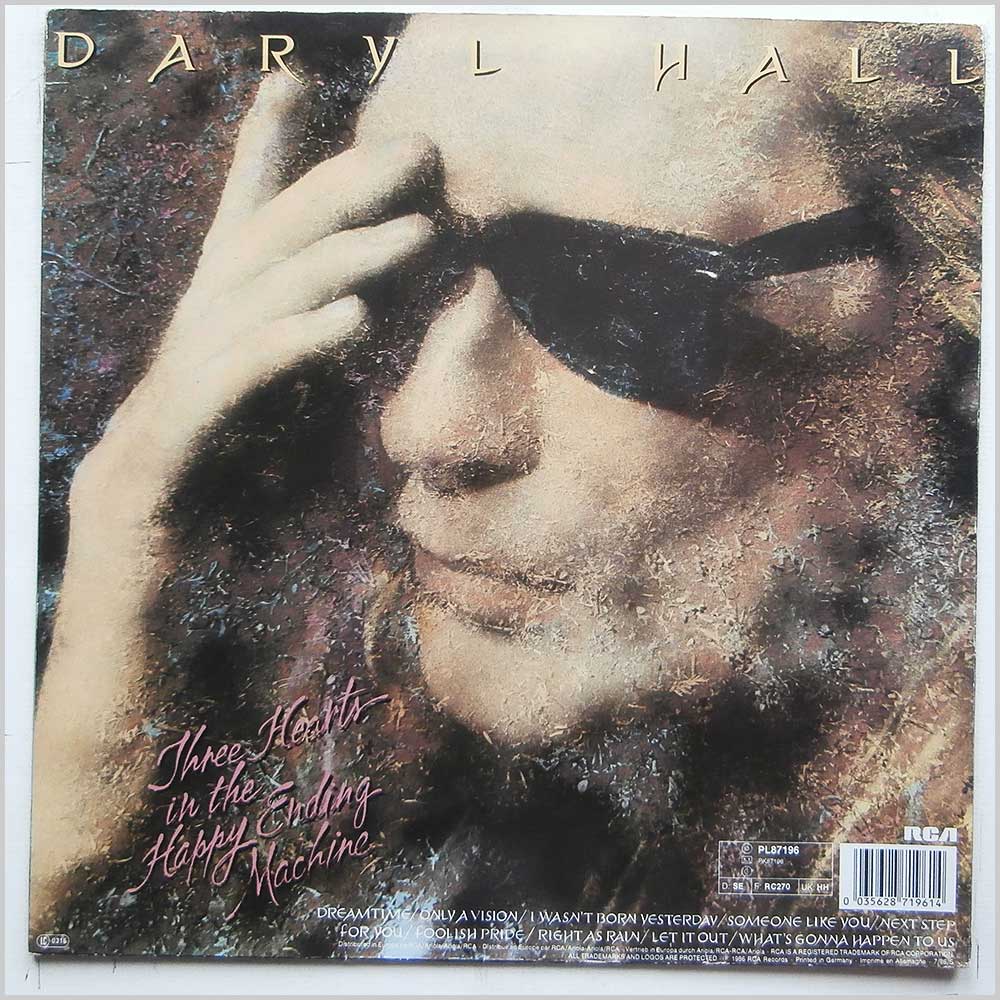 Daryl Hall - Three Hearts in The Happy Ending Machine  (PL87196) 