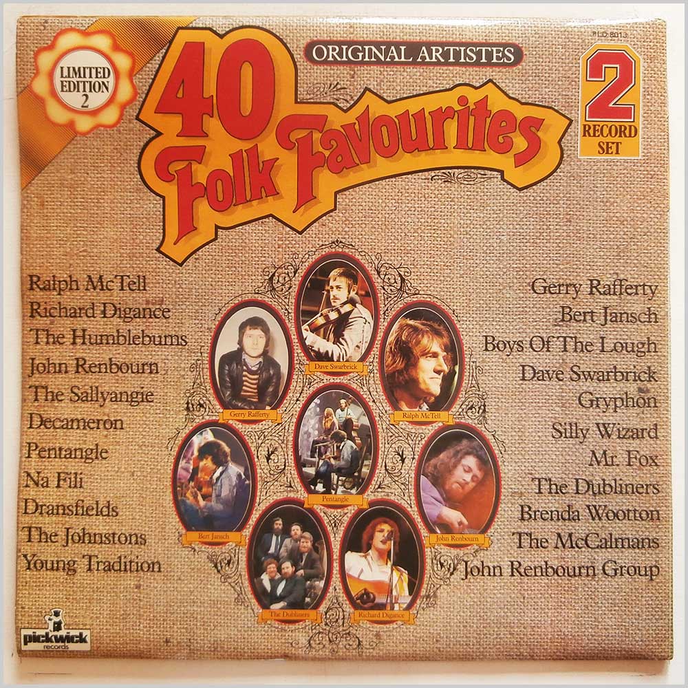Various - 40 Folk Favourites  (PLD 8013) 
