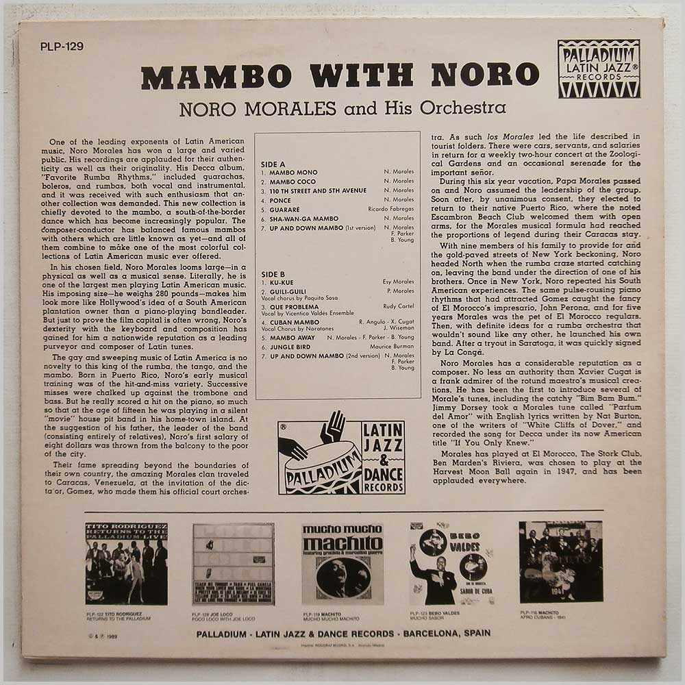 Noro Morales and His Orchestra - Mambo With Noro  (PLP-129) 