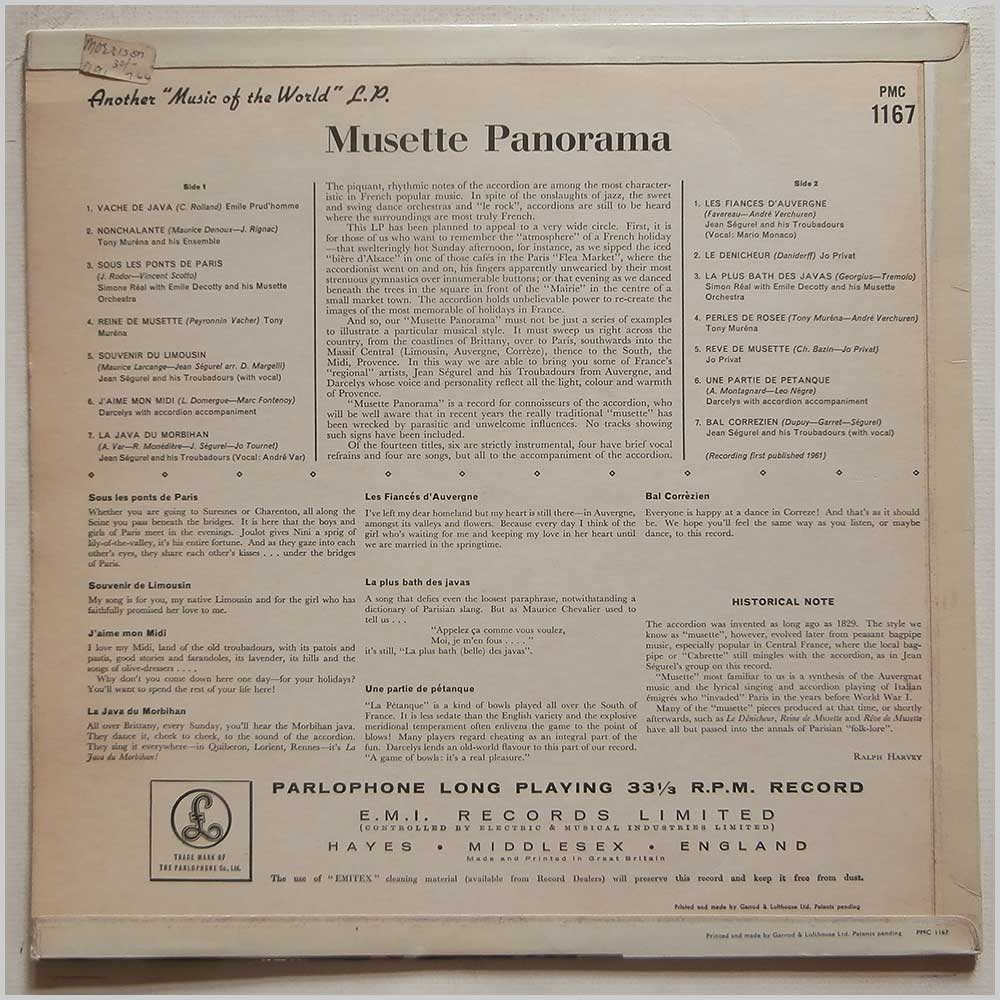 Various - Musette Panorama  (PMC 1167) 