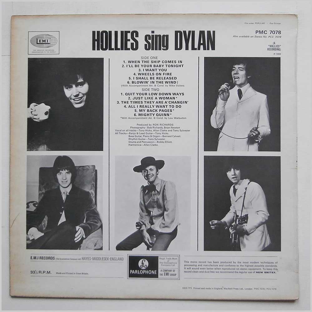 The Hollies - The Hollies Sing Dylan  (PMC 7078) 