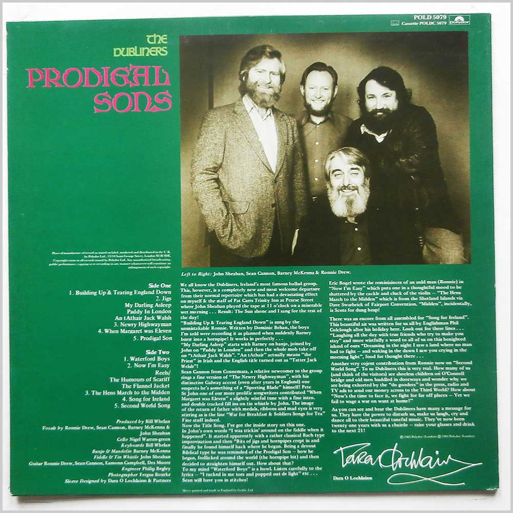 The Dubliners - Prodigal Sons  (POLD 5079) 