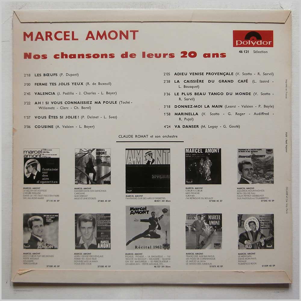 Marcel Amont - Nos Chansons De Leurs 20 Ans  (POLYDOR 46 121) 
