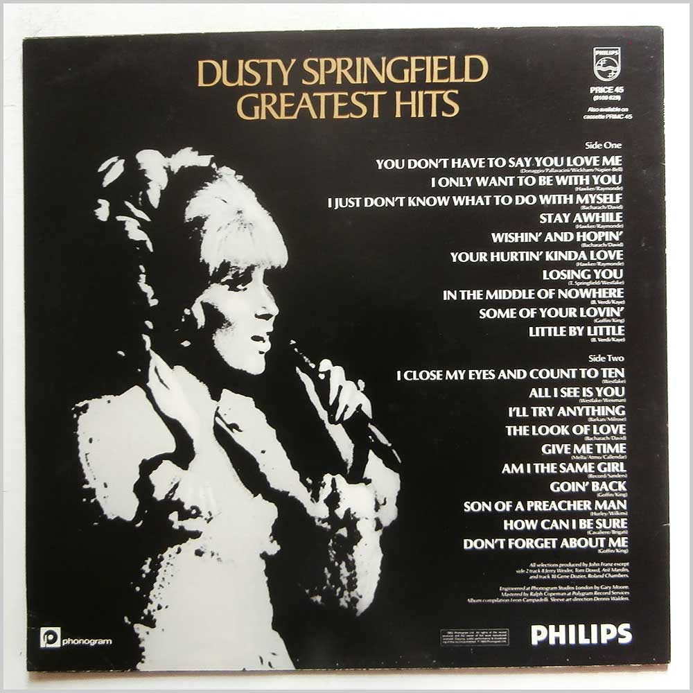 Dusty Springfield - Greatest Hits  (PRICE 45) 