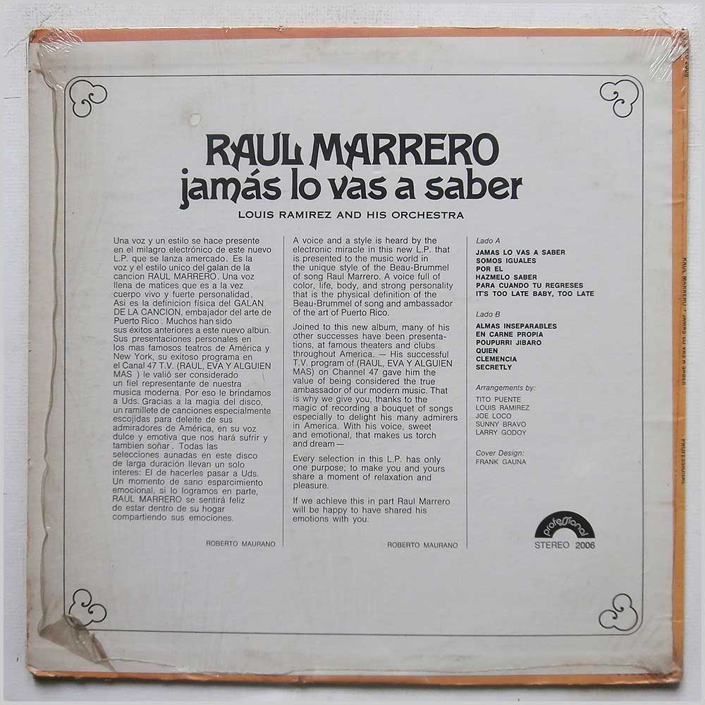 Raul Marrero - Jamas Lo Vas A Saber  (Professional 2006) 