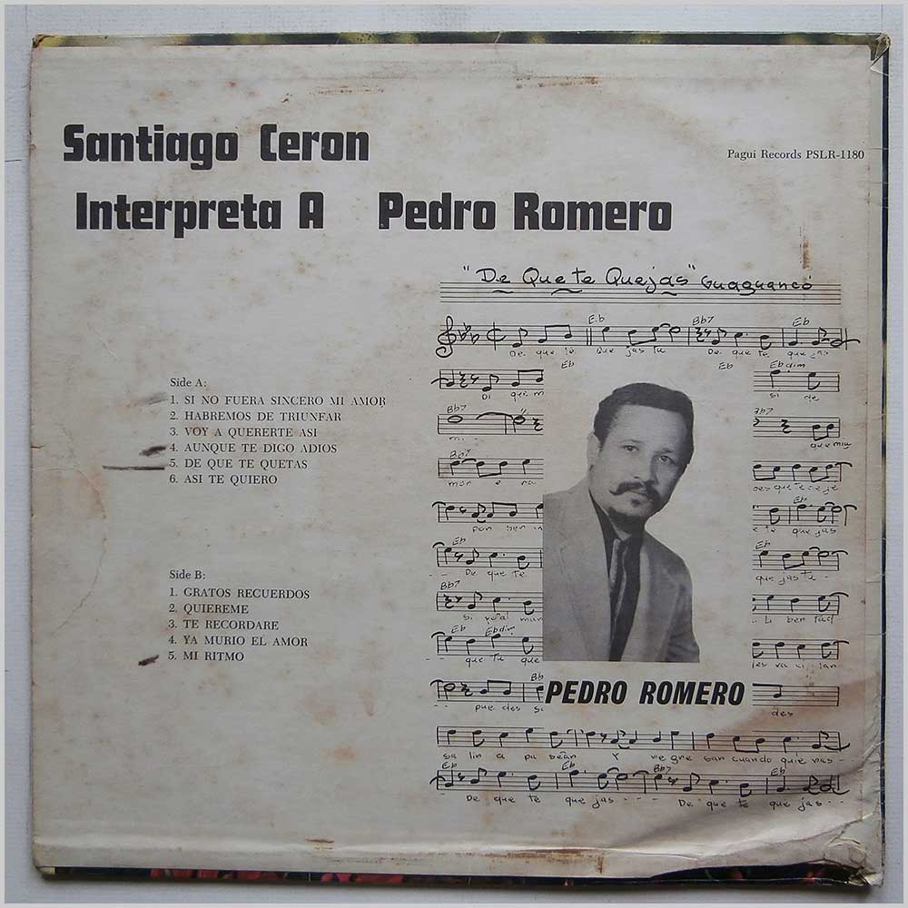 Santiago Ceron - Santiago Ceron Interpret A Pedro Romero  (PSLP 1180) 