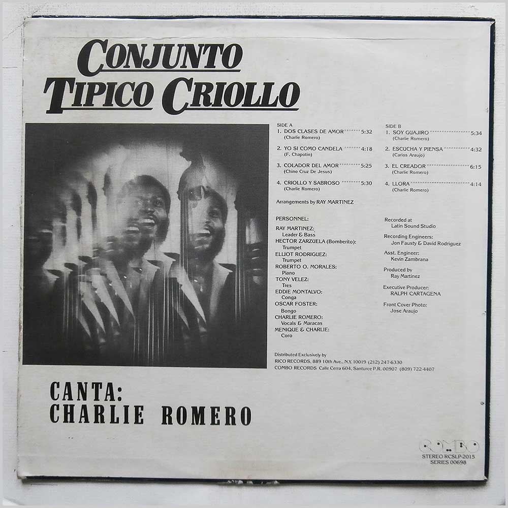 Ray Martinez Y Su Conjunto Tipico Criollo - Conjunto Tipico Criolla  (RCSLP-2015) 