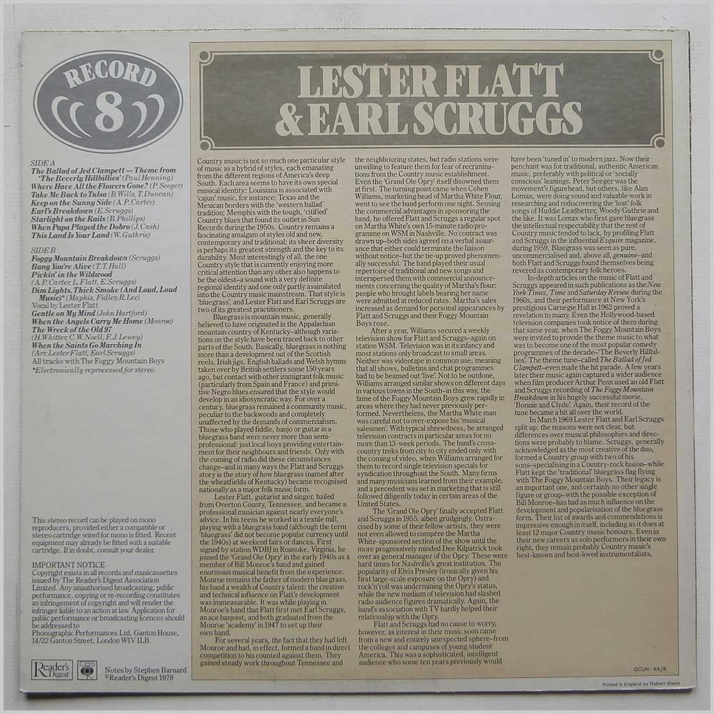 Lester Flatt and Earl Scruggs - Lester Flatt and Earl Scruggs  (RDS 9558) 