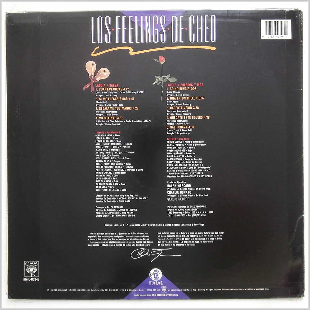 Cheo Feliciano - Los Feelings De Cheo  (RMIL-80348) 