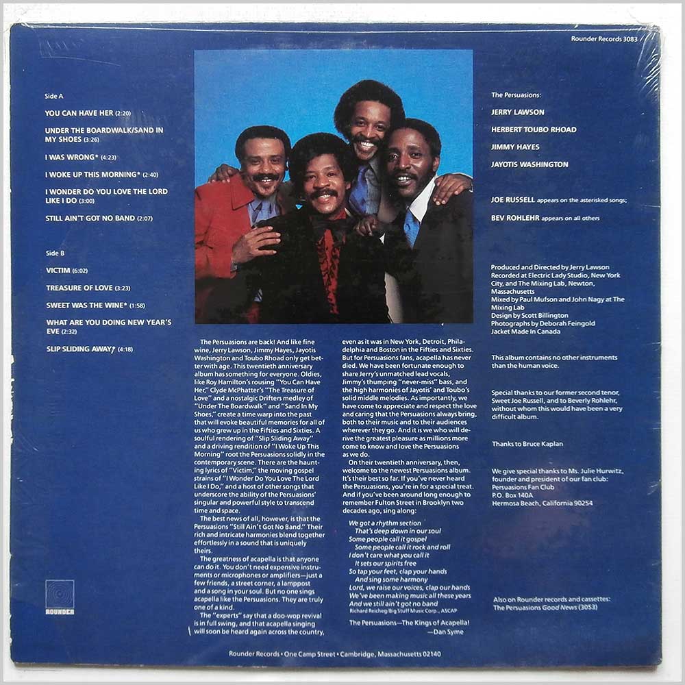 The Persuasions - No Frills  (ROUNDER 3083) 