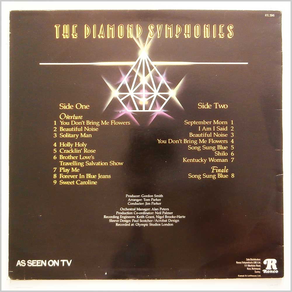 The London Philharmonic Orchestra - The Diamond Symphonies: The Hits of Neil Diamond  (RTL 2045) 