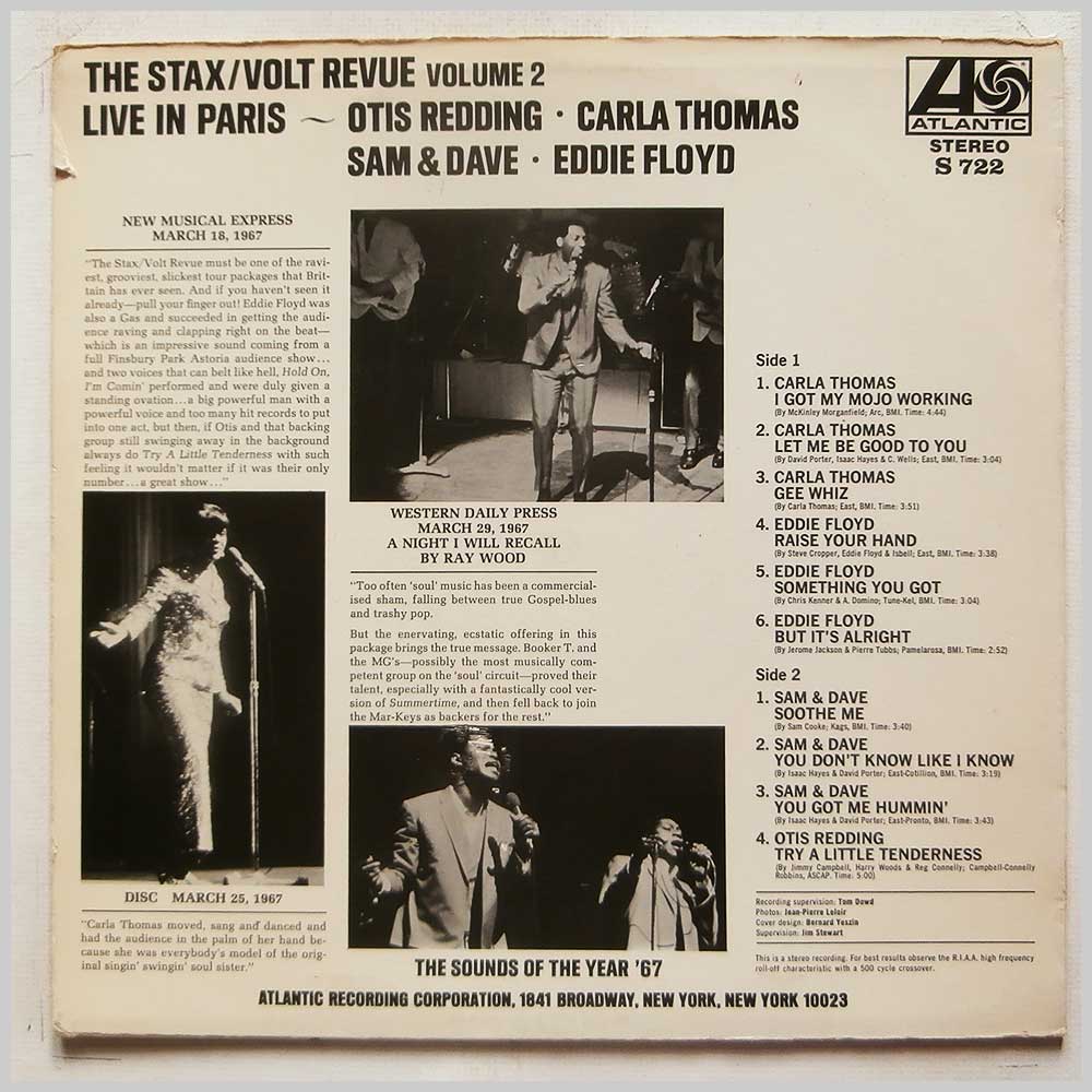 Various - The Stax, Volt Revue Volume 2 Live in Paris  (S 722) 