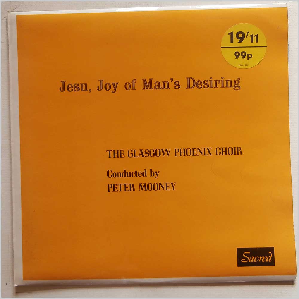The Glasgow Phoenix Choir, Peter Mooney - Jesu, Joy Of Man's Desiring  (SAC 5021) 