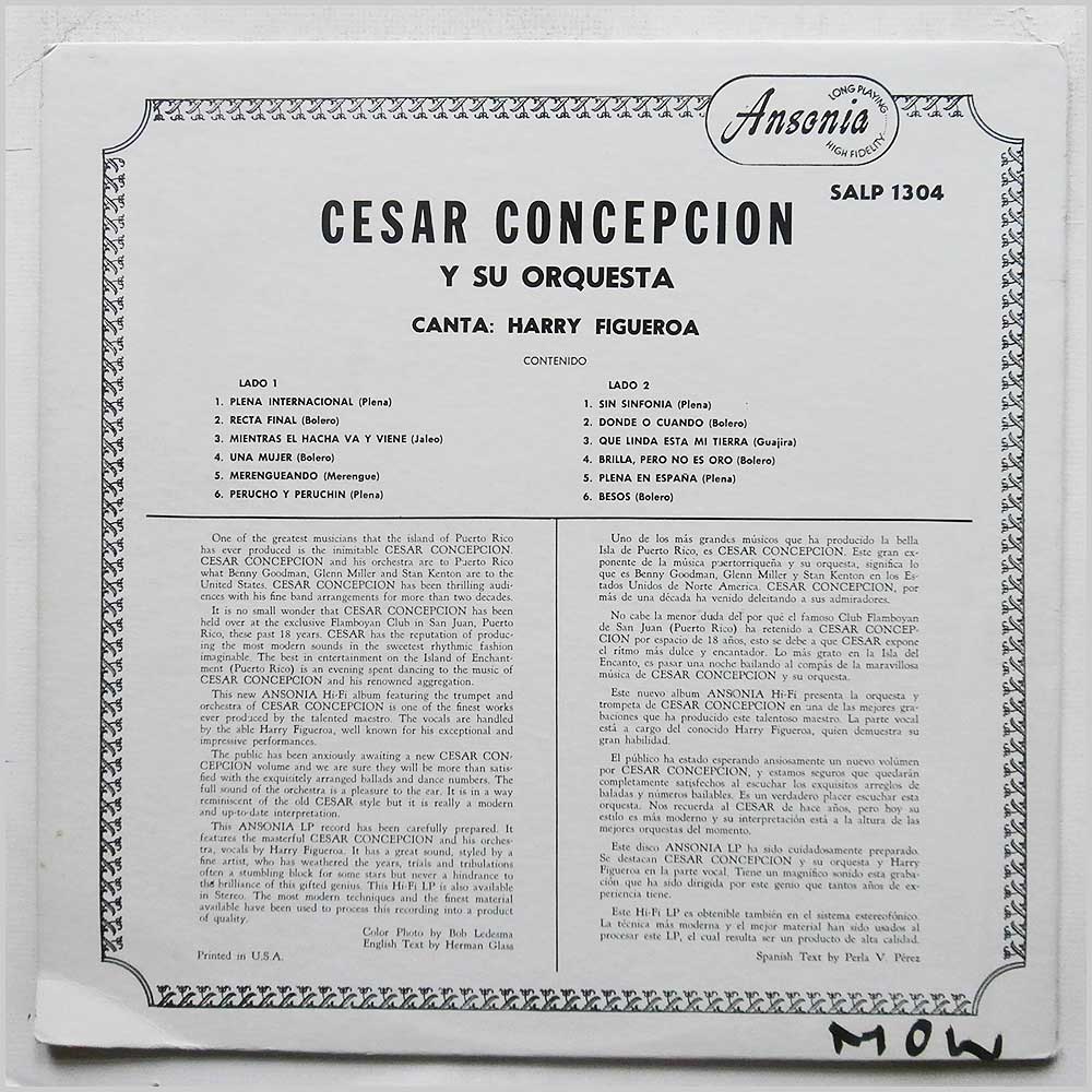 Cesar Concepcion Y Su Orquesta - Cesar Concepcion Y Su Orquesta  (SALP 1304) 