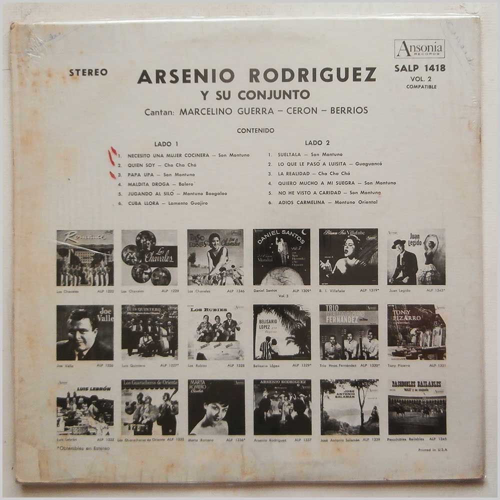 Arsenio Rodriguez Y Su Conjunto - Arsenio Rodriguez Y Su Conjunto Vol. 2  (SALP 1418) 
