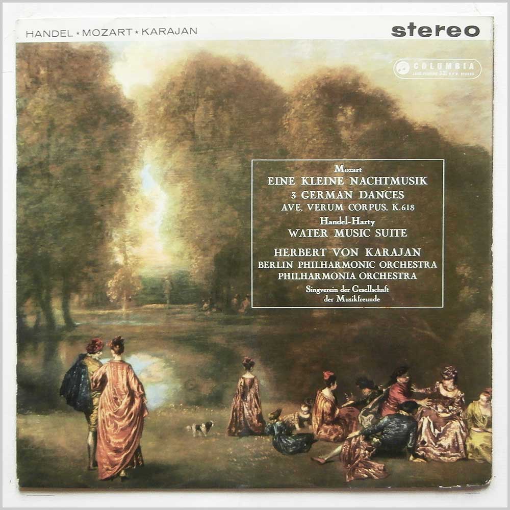 Herbert von Karajan, Berlin Philharmonic Orchestra, Singverein Der Gesellschaft Der Musikfreunde - Mozart: Eine Kleine Nachtmusik, 3 German Dances, Ave Verum Corpus K.618, Handel-Harty: Water Music Suite  (SAX 2389) 