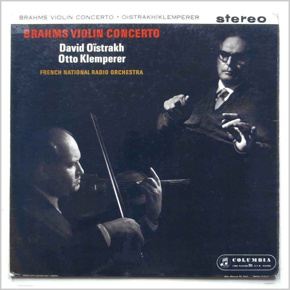 David Oistrakh, Otto Klemperer, French National Radio Orchestra - Brahms: Violin Concerto  (SAX 2411) 