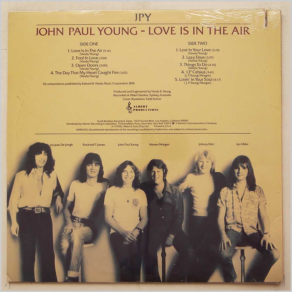 John Paul Young - Love Is in The Air  (SB 7101) 