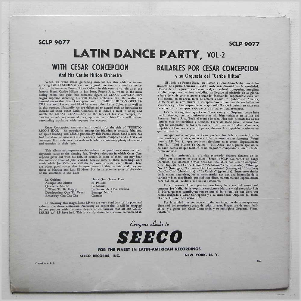 Cesar Conception - Latin Dance Party Vol. 2  (SCLP 9077) 