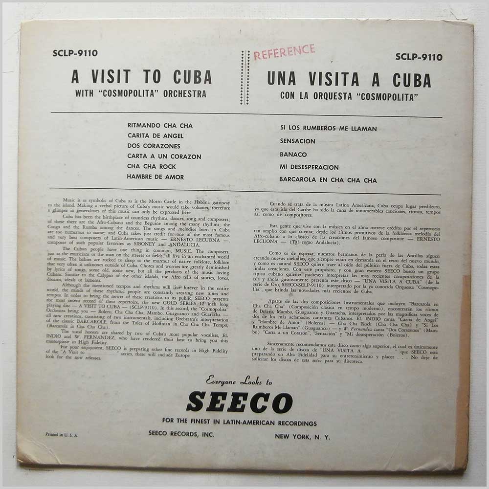 Cosmopolita Orchestra - A Visit To Cuba With Cosmopolita Orchestra  (SCLP-9110) 