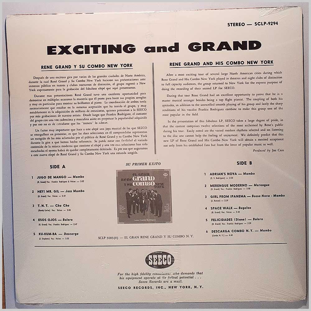 Rene Grand Y Su Combo New York - Exciting and Grand  (SCLP-9294) 