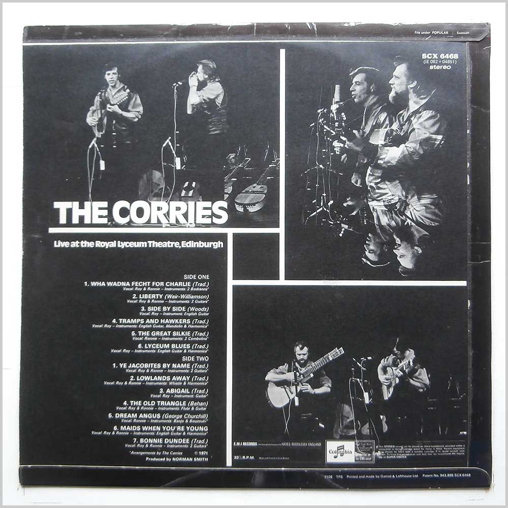 The Corries - Live At The Royal Lyceum Theatre, Edinburgh  (SCX 6468) 