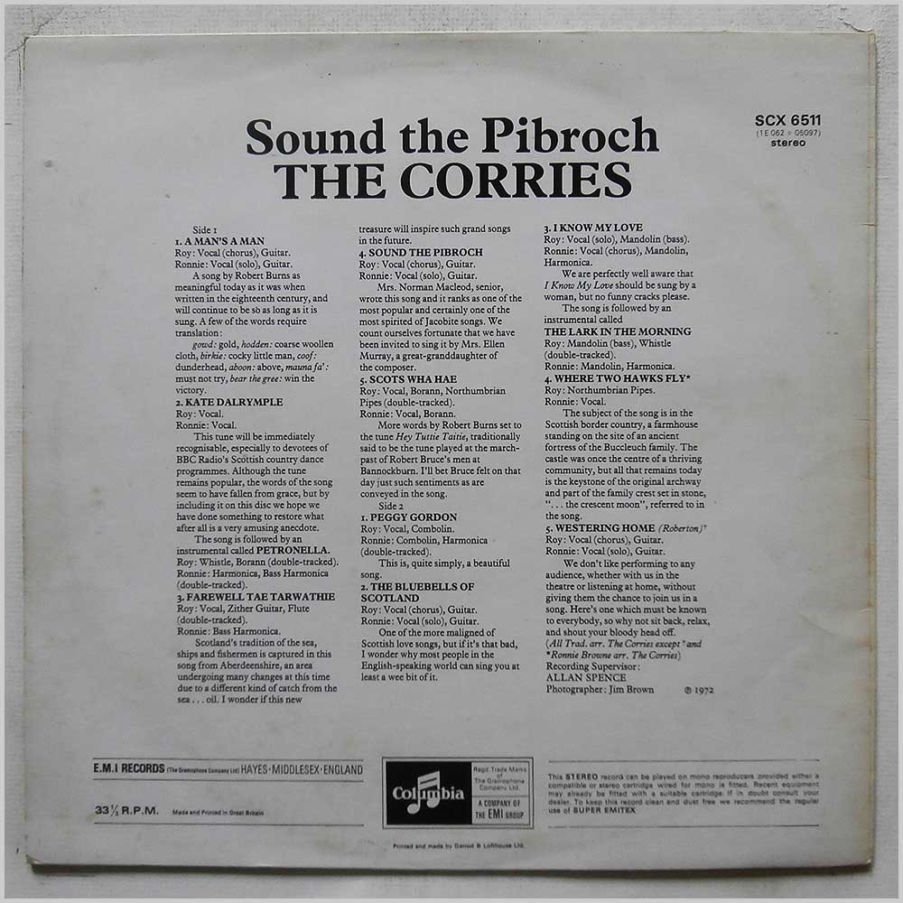 The Corries - Sound Of The Pibroch  (SCX 6511) 