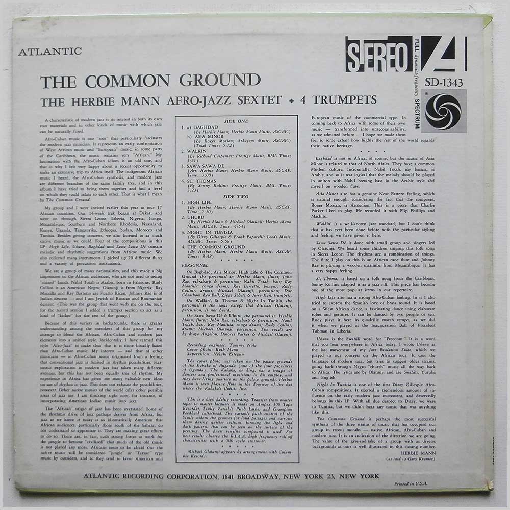 Herbie Mann - The Common Ground  (SD-1343) 