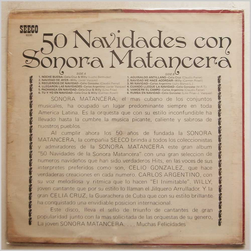 La Sonora Matancera - Las 50 Navidades Con Sonora Matancero  (SEECO 9330) 