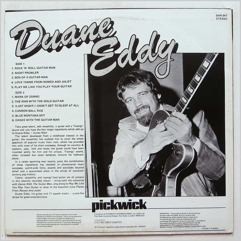 Duane Eddy - Guitar Man  (SH 947) 