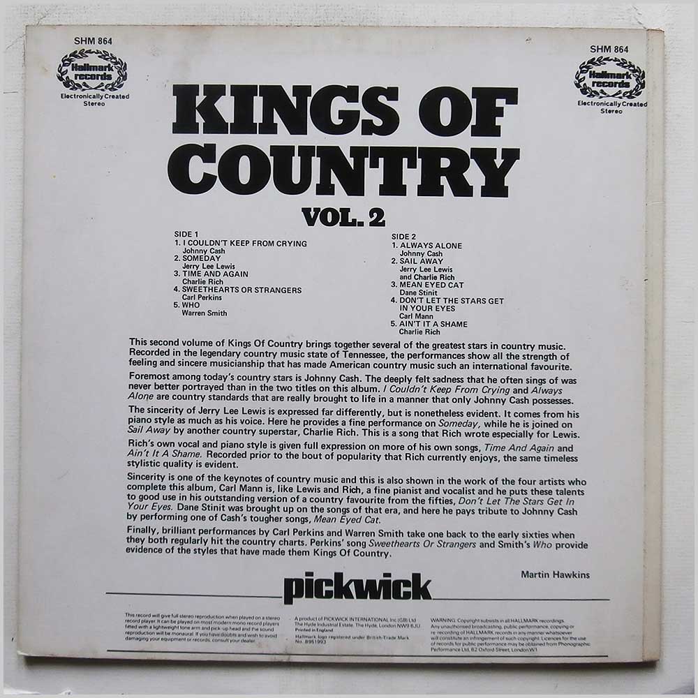 Various - Kings Of Country Volume 2  (SHM 864) 