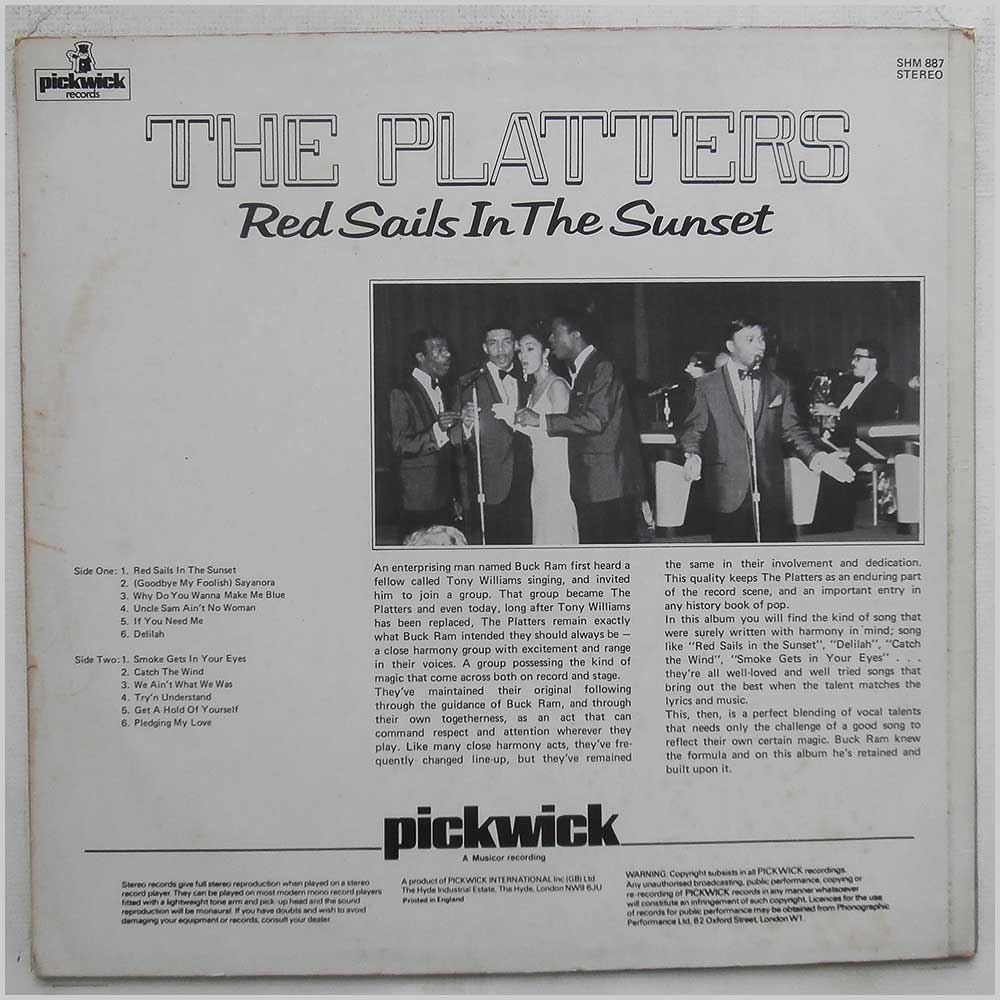 The Platters - Red Sails In The Sunset  (SHM 887) 
