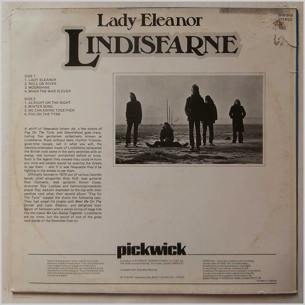 Lindisfarne - Lady Eleanor  (SHM 919) 