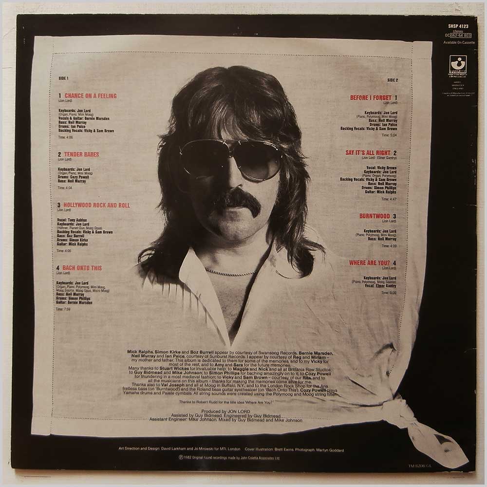 Jon Lord - Before I Forget  (SHSP 4123) 