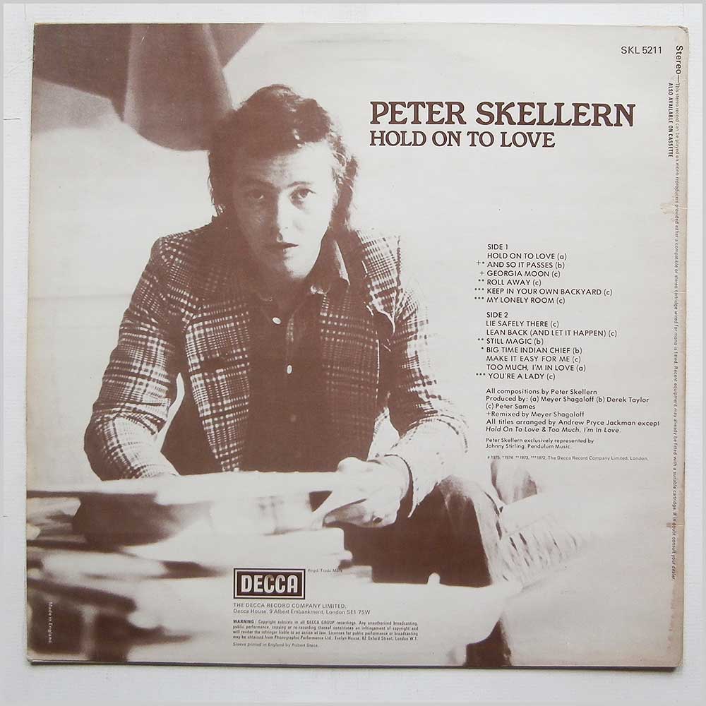 Peter Skellern - Hold On To Love  (SKL 5211) 