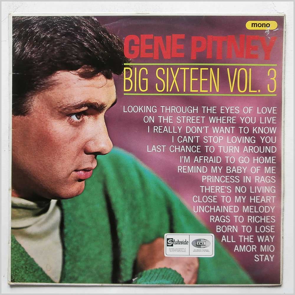 Gene Pitney - Big Sixteen Vol.3  (SL 10199) 