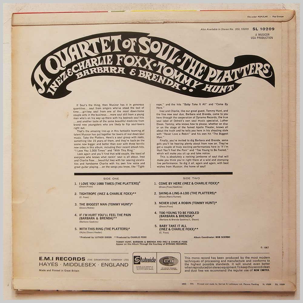 Various - A Quartet Of Soul  (SL 10209) 