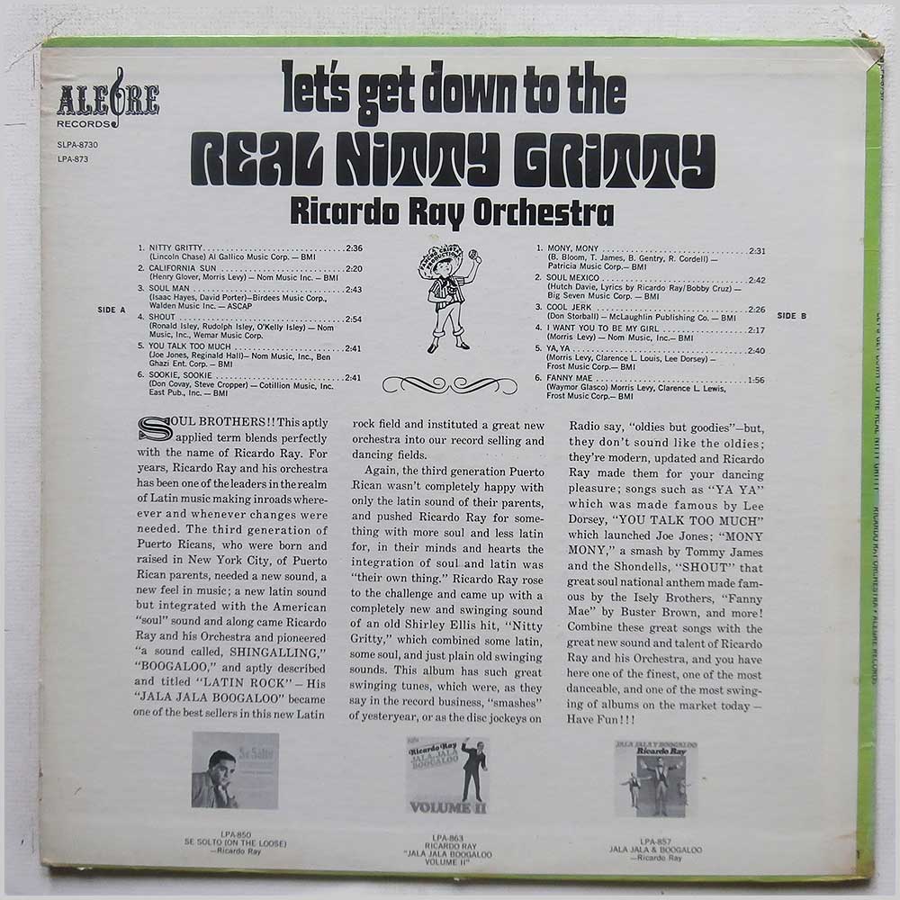 Ricardo Ray Orchestra - Let's Get Down To The Real Nitty Gritty  (SLPA 8730) 