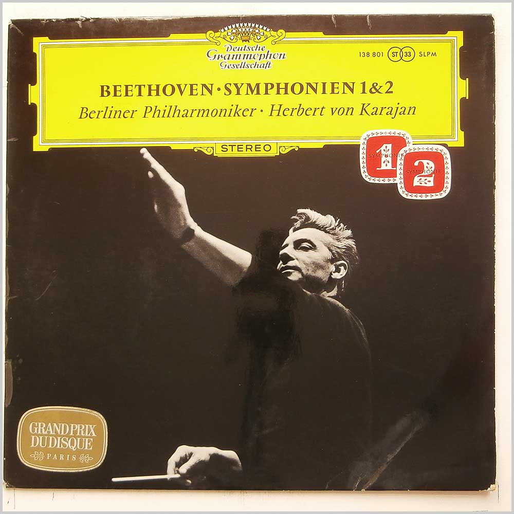 Herbert Von Karajan, Berliner Harmoniker - Beethoven Symphonien 1 and 2  (SLPM 138 801) 