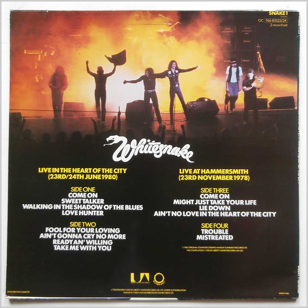 Whitesnake - Live in The Heart Of The City  (SNAKE1) 