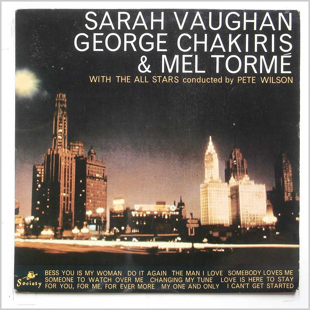 Sarah Vaughan, George Chakiris, Mel Torme - Sarah Vaughn, George Chakiris and Mel Torme With The All Stars  (SOC 1001) 