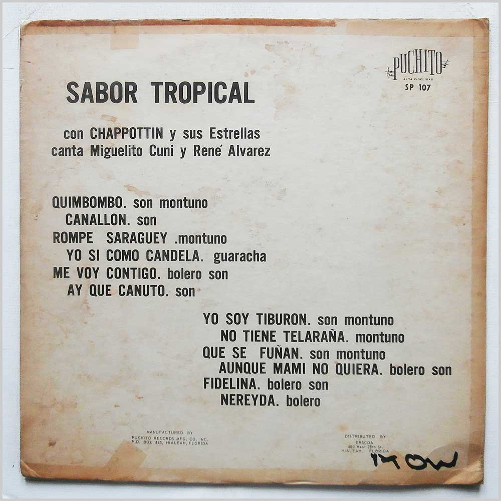 Chappottin Y Su Conjunto - Sabor Tropical  (SP 107) 