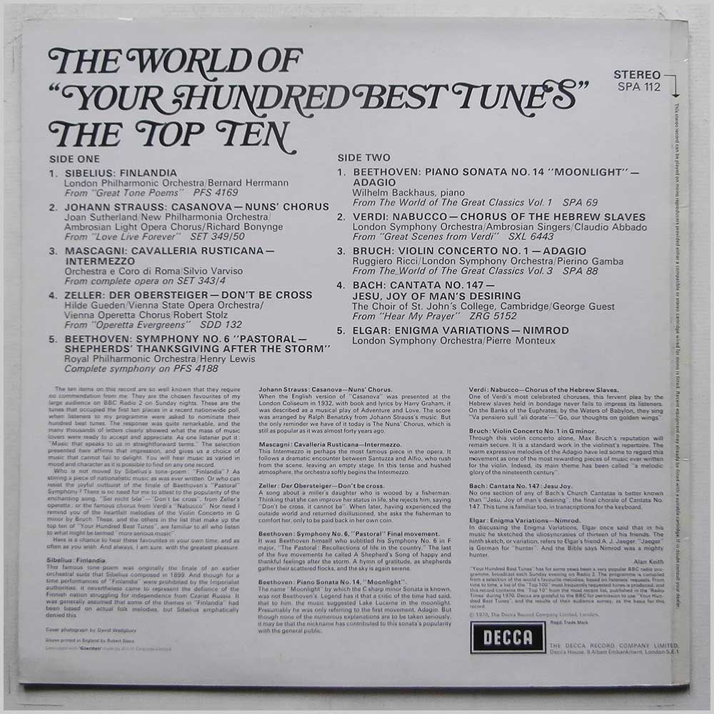 Various - The World Of Your Hundred Best Tunes, The Top Ten  (SPA 112) 