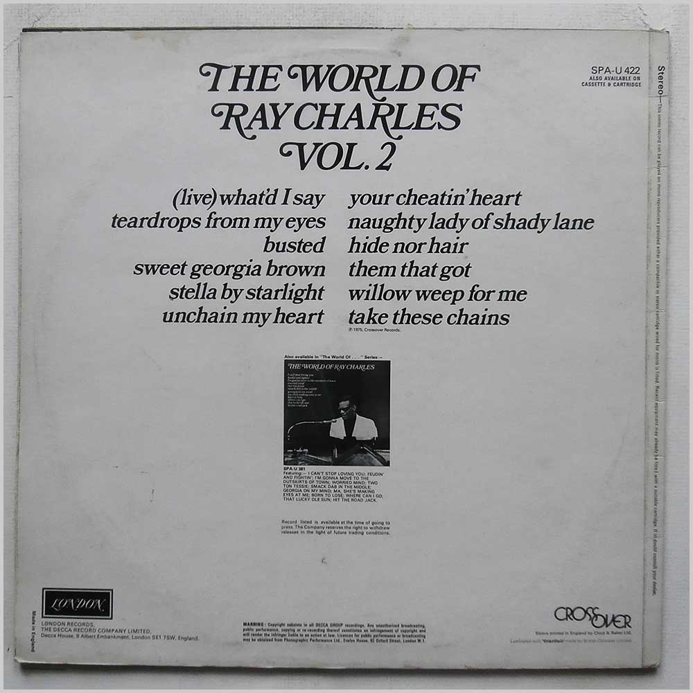 Ray Charles - The World Of Ray Charles Vol.2  (SPA-U 422) 