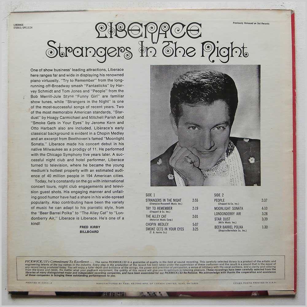 Liberace - Strangers in The Night  (SPC-3124) 