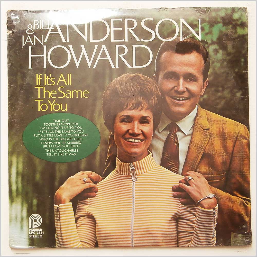 Bill Anderson and Jan Howard - If It's All The Same To You  (SPC-3681) 