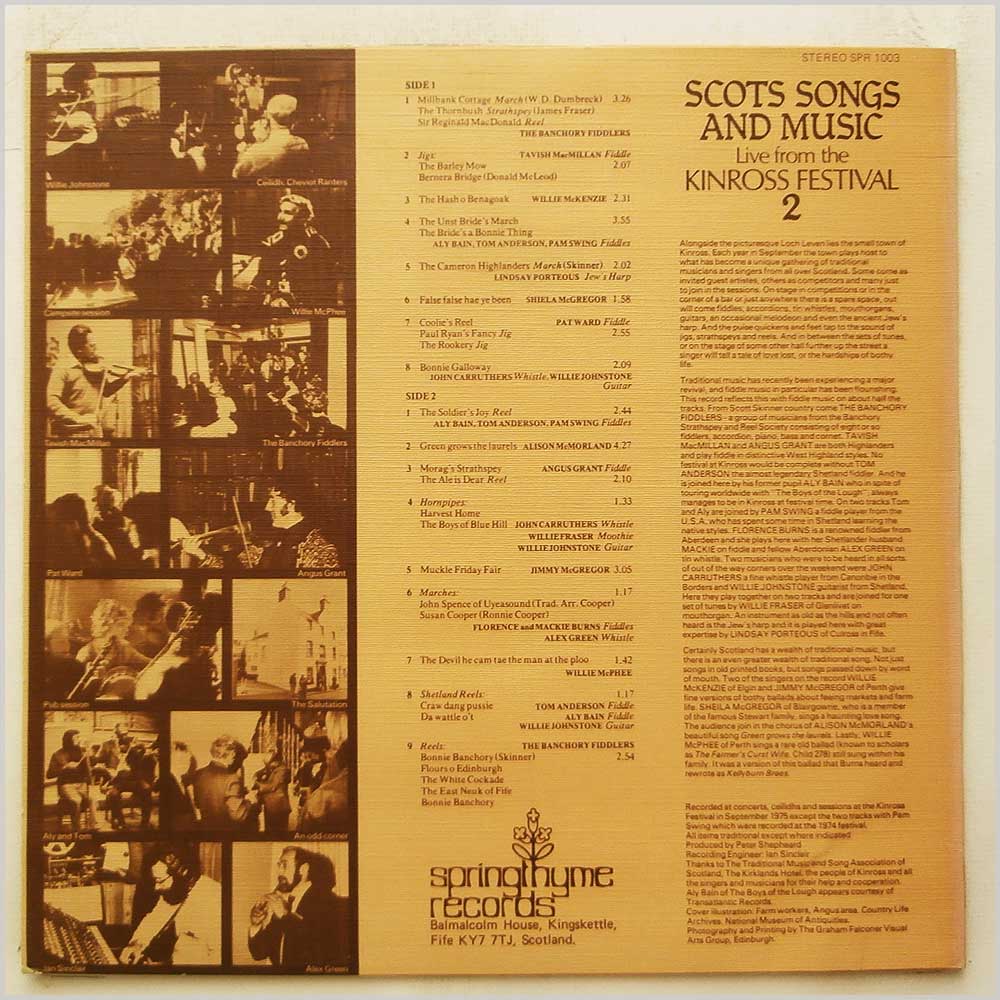 Various - Scots Songs and Music Live From The Kinross Festival 2  (SPR 1003) 